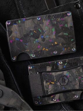 2.0 RIDGE WALLET | FORGEDFETTI w/UPGRADED  IRIDESCENT SCREWS - NWOT